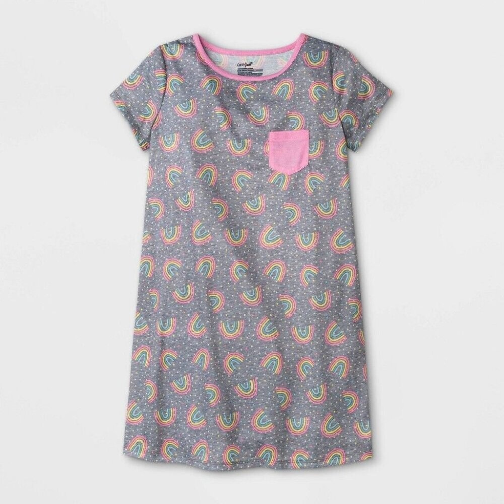 Cat & Jack Girls' Rainbow Night Gown Kids / NWT / Size: 4-5